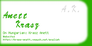 anett krasz business card